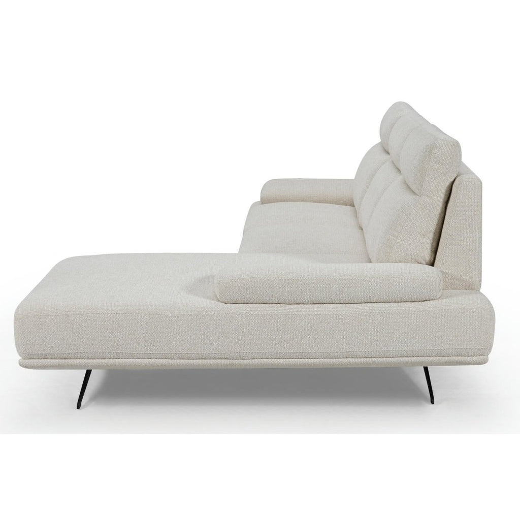 Seattle L-Form Ecksofa Rechts - Stoffbezug Creme Weiß - FURNHOUSE