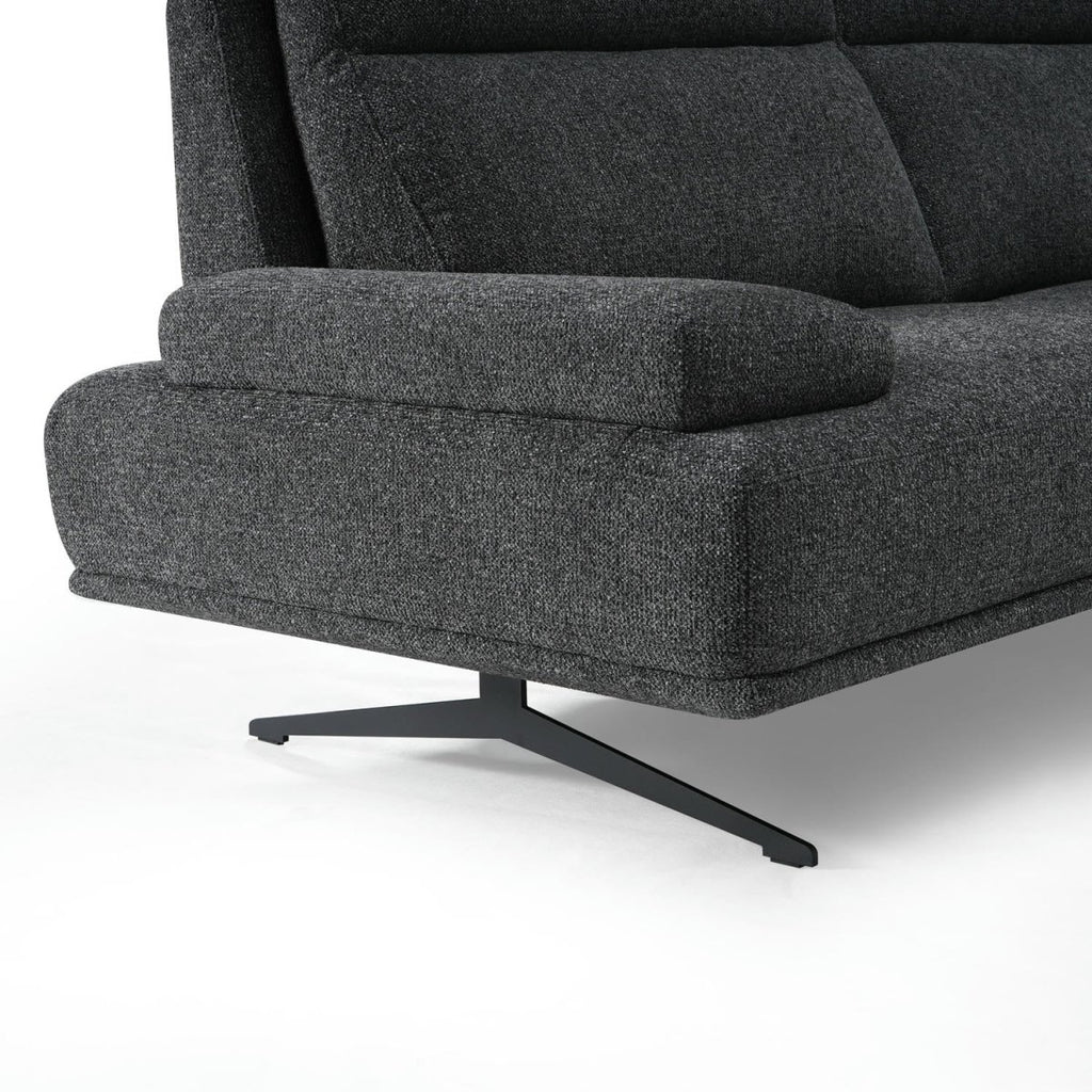 Seattle L-Form Ecksofa Rechts - Stoffbezug Grau - FURNHOUSE