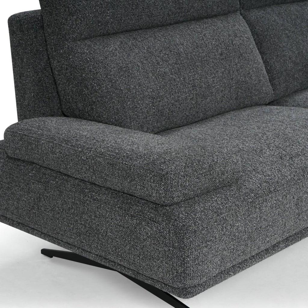 Seattle L-Form Ecksofa Rechts - Stoffbezug Grau - FURNHOUSE