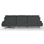 Seattle L-Form Ecksofa Rechts - Stoffbezug Grau - FURNHOUSE