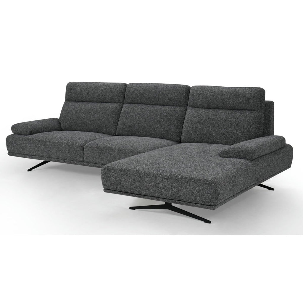 Seattle L-Form Ecksofa Rechts - Stoffbezug Grau - FURNHOUSE