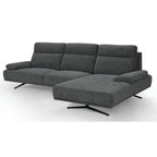 Seattle L-Form Ecksofa Rechts - Stoffbezug Grau - FURNHOUSE