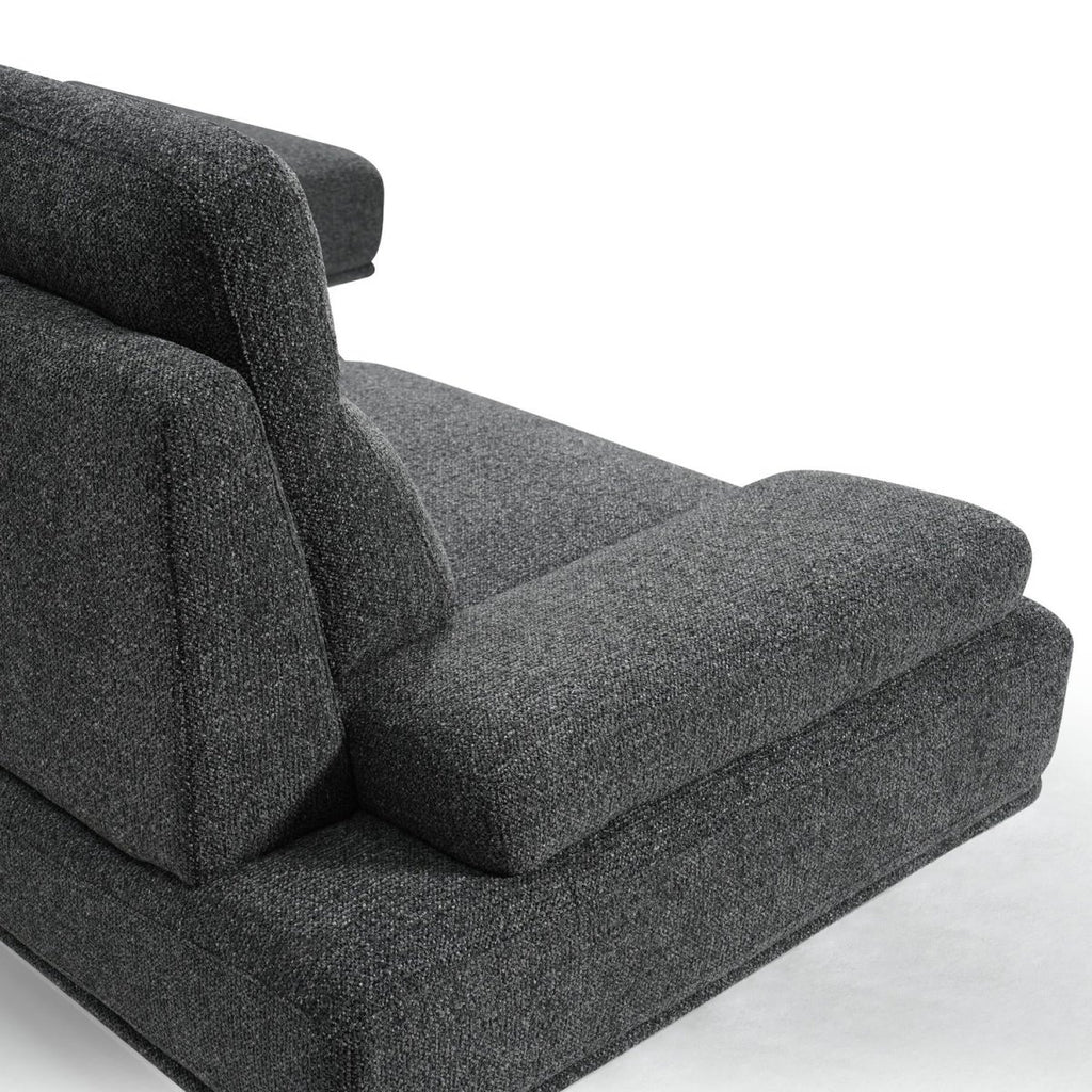 Seattle L-Form Ecksofa Rechts - Stoffbezug Grau - FURNHOUSE