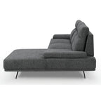 Seattle L-Form Ecksofa Rechts - Stoffbezug Grau - FURNHOUSE