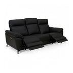 2-Sitzer Relaxsofa Selesta Schwarz mit ausgefahrener Fußstütze