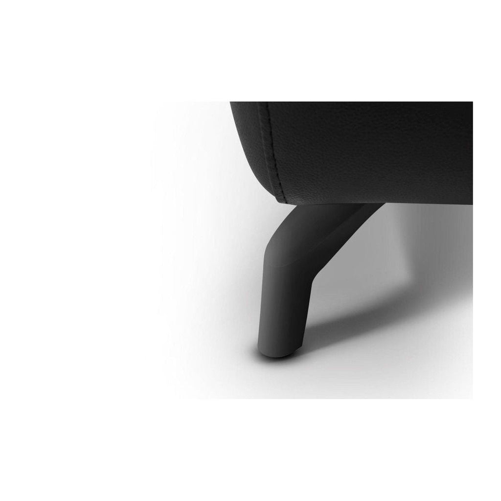 Armlehne im Detail, 2-Sitzer Relaxsofa Selesta Schwarz