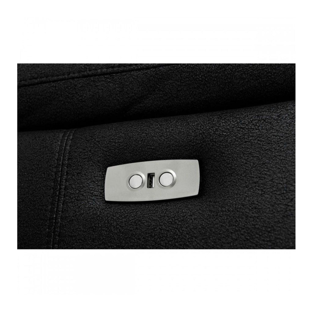 Bedienelement mit USB-Anschluss, 2-Sitzer Relaxsofa Selesta Schwarz