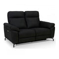 2-Sitzer Relaxsofa Selesta Schwarz schräg von vorne