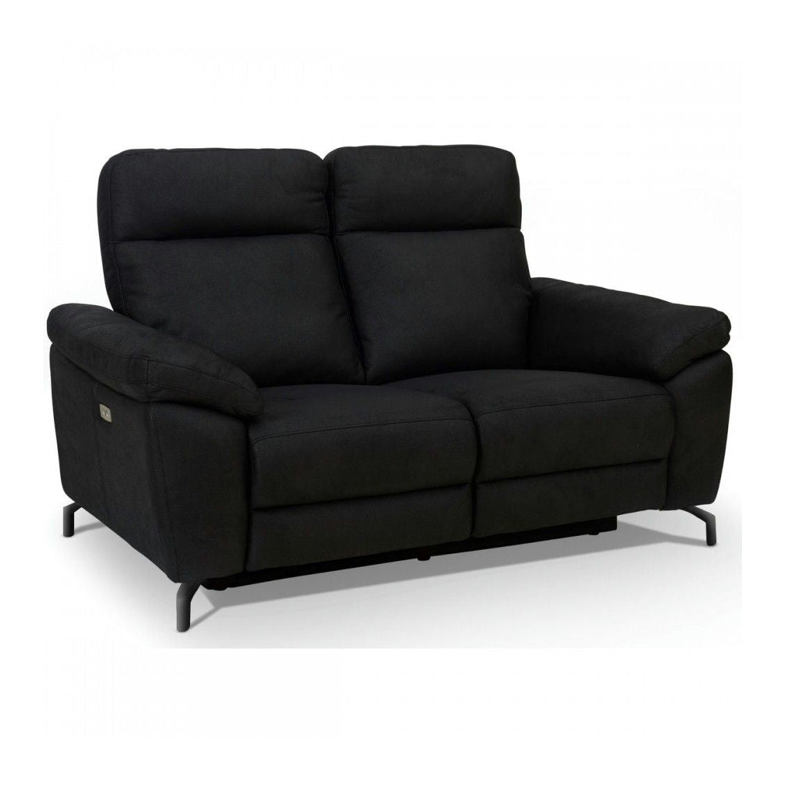 2-Sitzer Relaxsofa Selesta Schwarz schräg von vorne