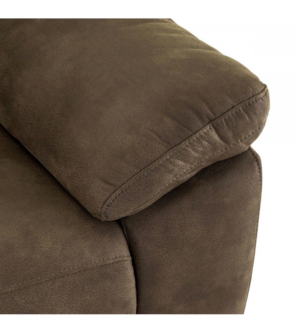 Selesta 3-Sitzer Sofa – mit Elektrische Relaxfunktion, USB - Stoffbezug Taupe Grau