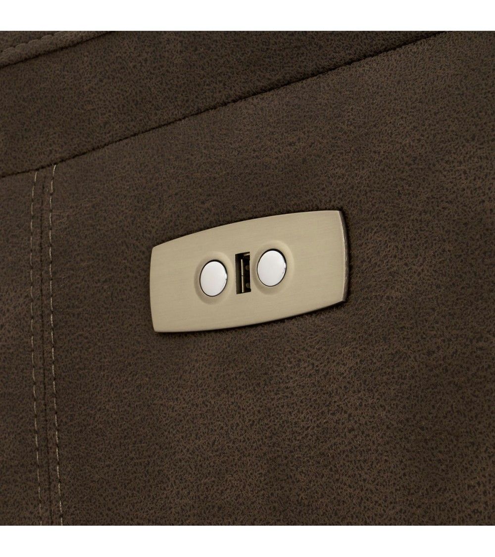 Selesta 3-Sitzer Sofa – mit Elektrische Relaxfunktion, USB - Stoffbezug Taupe Grau