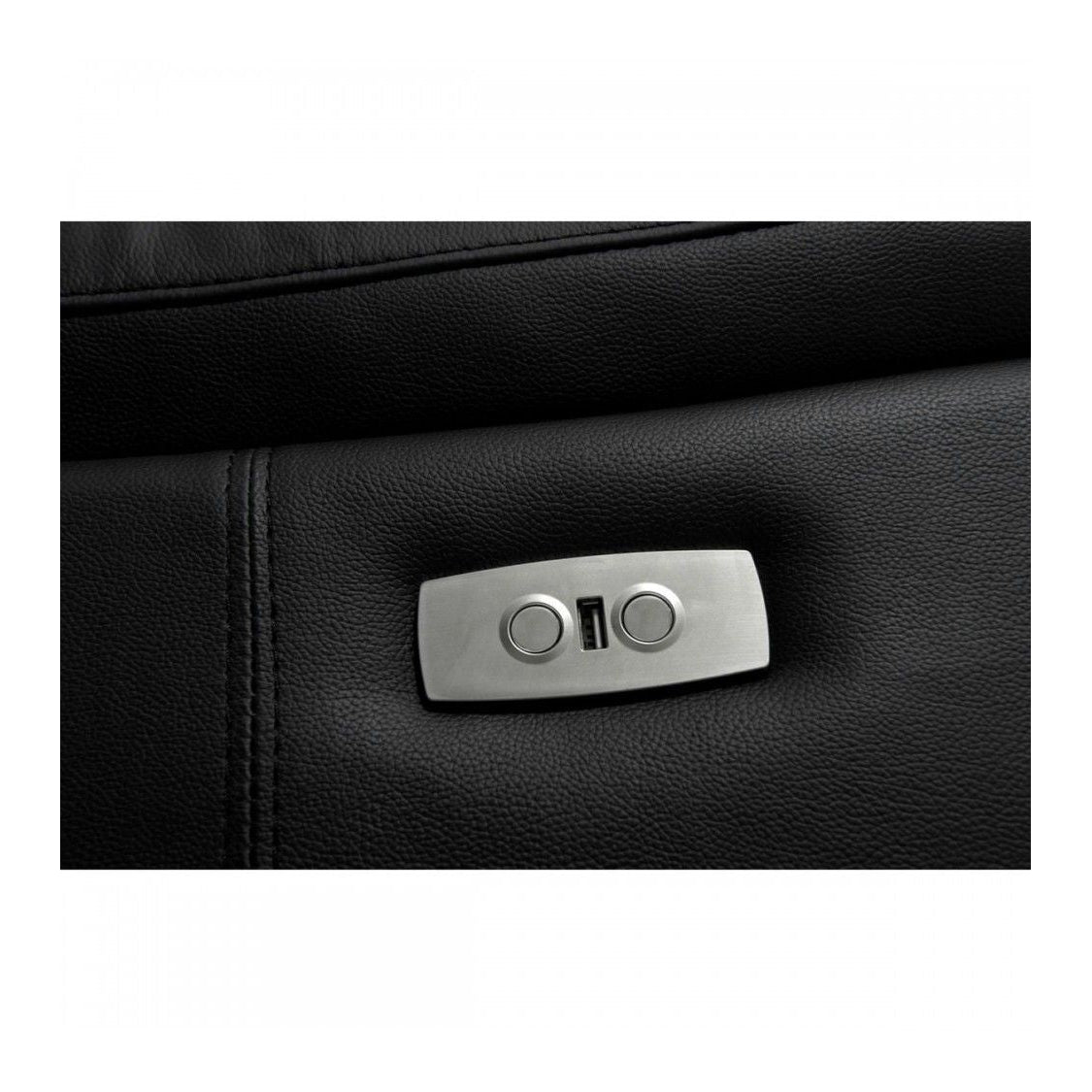 Bedienelement mit USB-Anschluss, 3-Sitzer Relaxsofa Selesta Schwarz