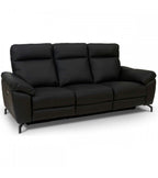 Selesta 3-Sitzer Sofa – mit Elektrische Relaxfunktion, USB - Echtleder Schwarz - FURNHOUSE