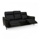 3-Sitzer Relaxsofa Selesta Schwarz in Relaxposition