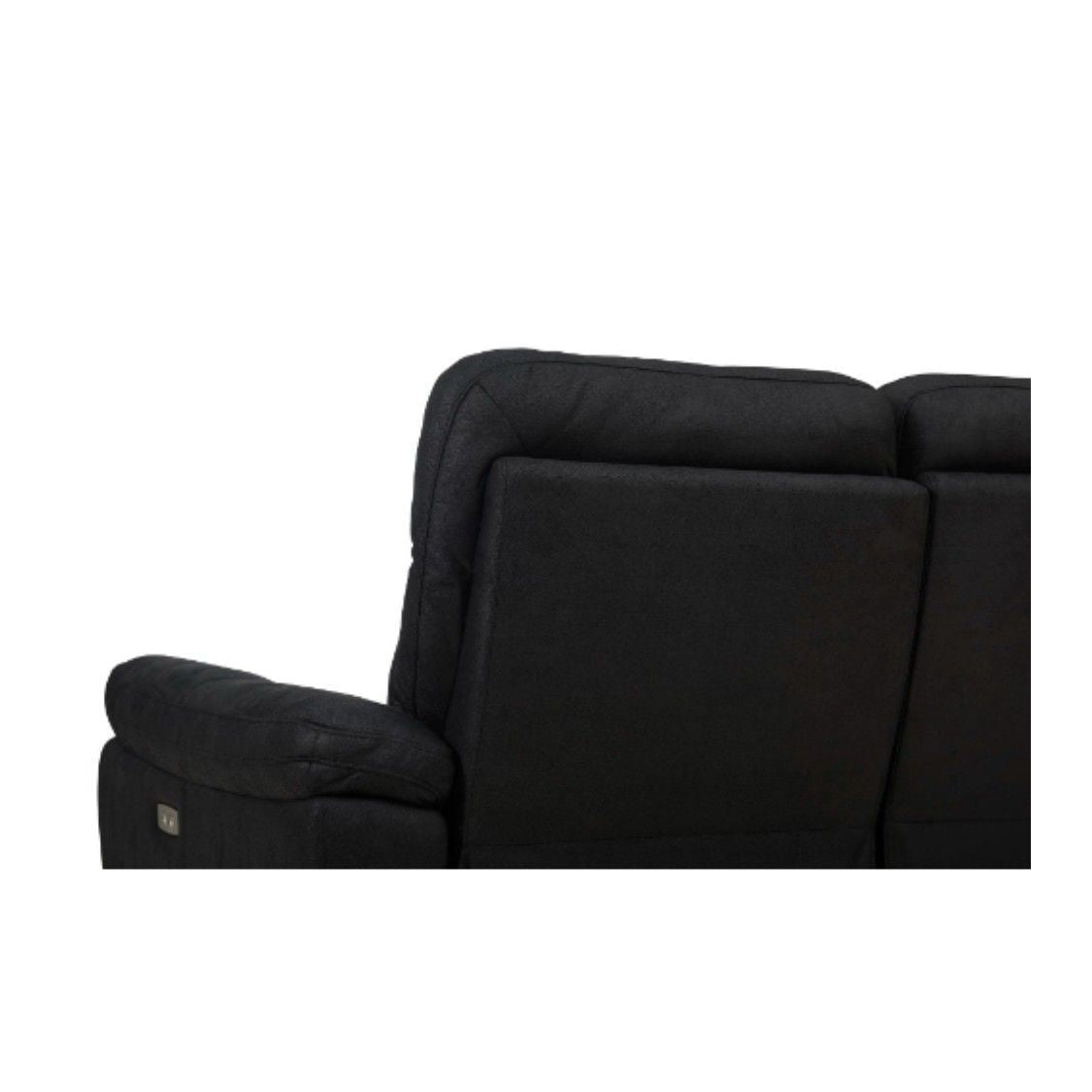 Sitz- und Rückenpolster im Detail, 3-Sitzer Relaxsofa Selesta Schwarz