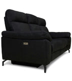 Selesta 3-Sitzer Sofa – mit Elektrische Relaxfunktion, USB - Stoffbezug Schwarz - FURNHOUSE