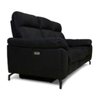 3-Sitzer Relaxsofa Selesta Schwarz in Relaxposition