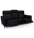 Selesta 3-Sitzer Sofa – mit Elektrische Relaxfunktion, USB - Stoffbezug Schwarz - FURNHOUSE