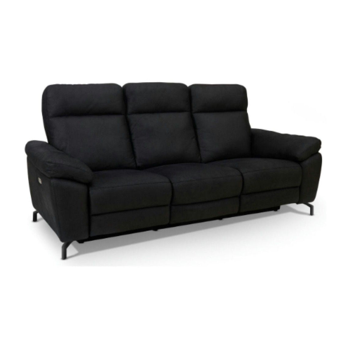 3-Sitzer Relaxsofa Selesta Schwarz schräg von vorne