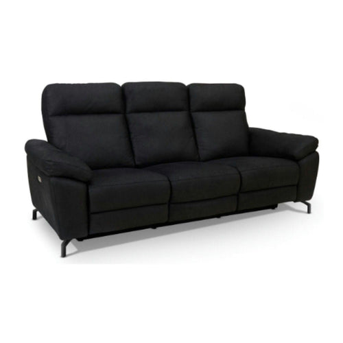 3-Sitzer Relaxsofa Selesta Schwarz schräg von vorne