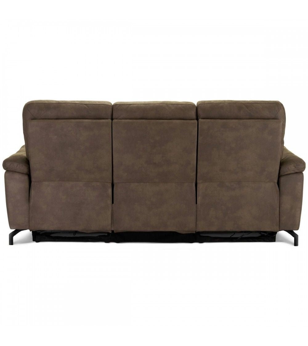 Selesta 3-Sitzer Sofa – mit Elektrische Relaxfunktion, USB - Stoffbezug Taupe Grau - FURNHOUSE