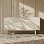 Sideboard Kerteminde 160 cm, Echtholzfurnier Eiche bianco mit 2 Türen