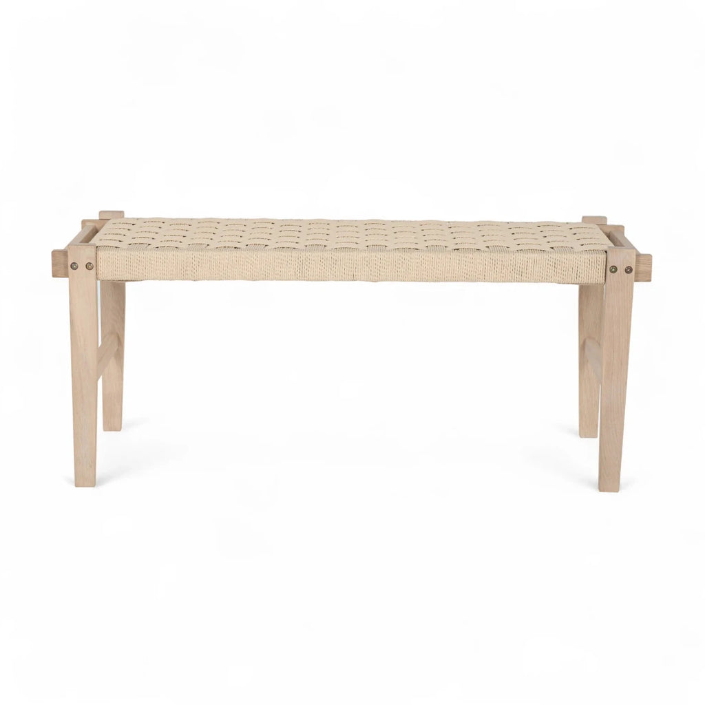 Sitzbank Nobel mit Geflechtsitz - Eiche bianco - FURNHOUSE