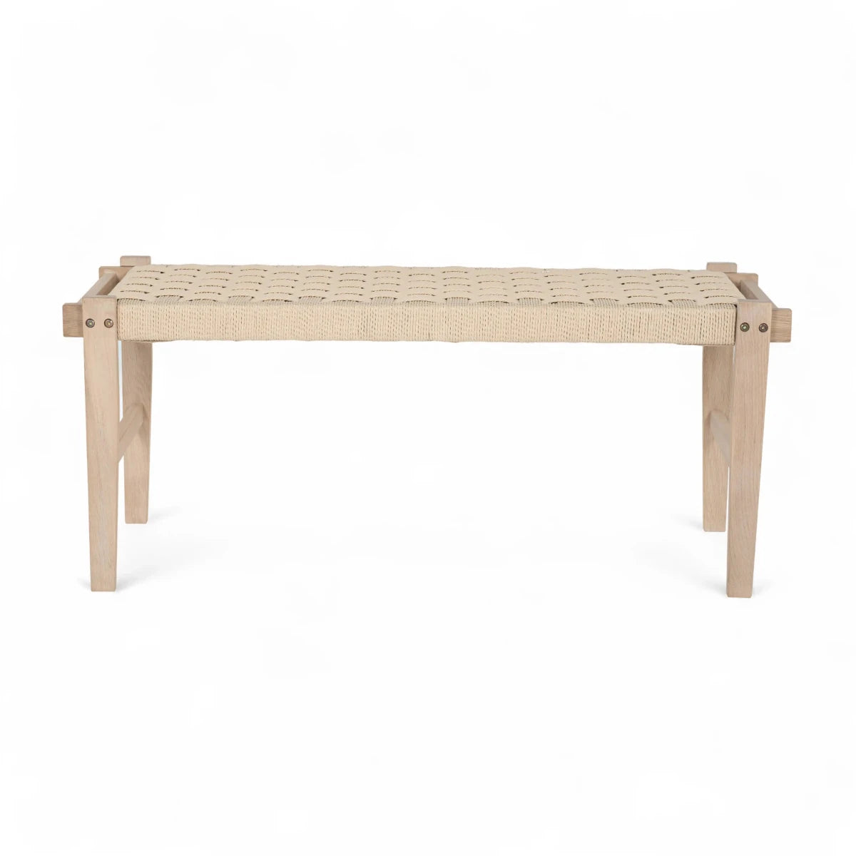 Sitzbank Nobel mit Geflechtsitz - Eiche bianco - FURNHOUSE