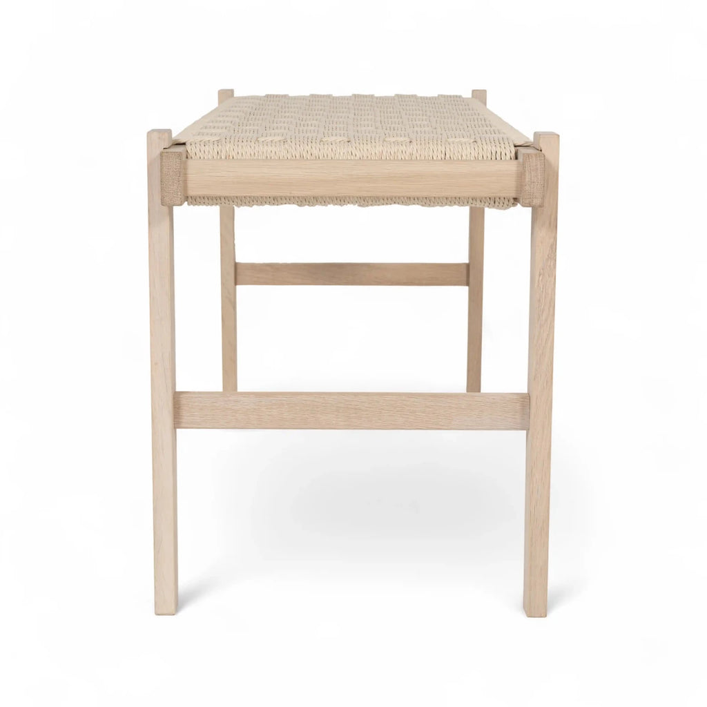 Sitzbank Nobel mit Geflechtsitz - Eiche bianco - FURNHOUSE