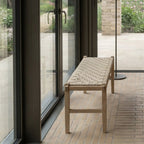 Sitzbank Nobel mit Geflechtsitz - Eiche bianco - FURNHOUSE