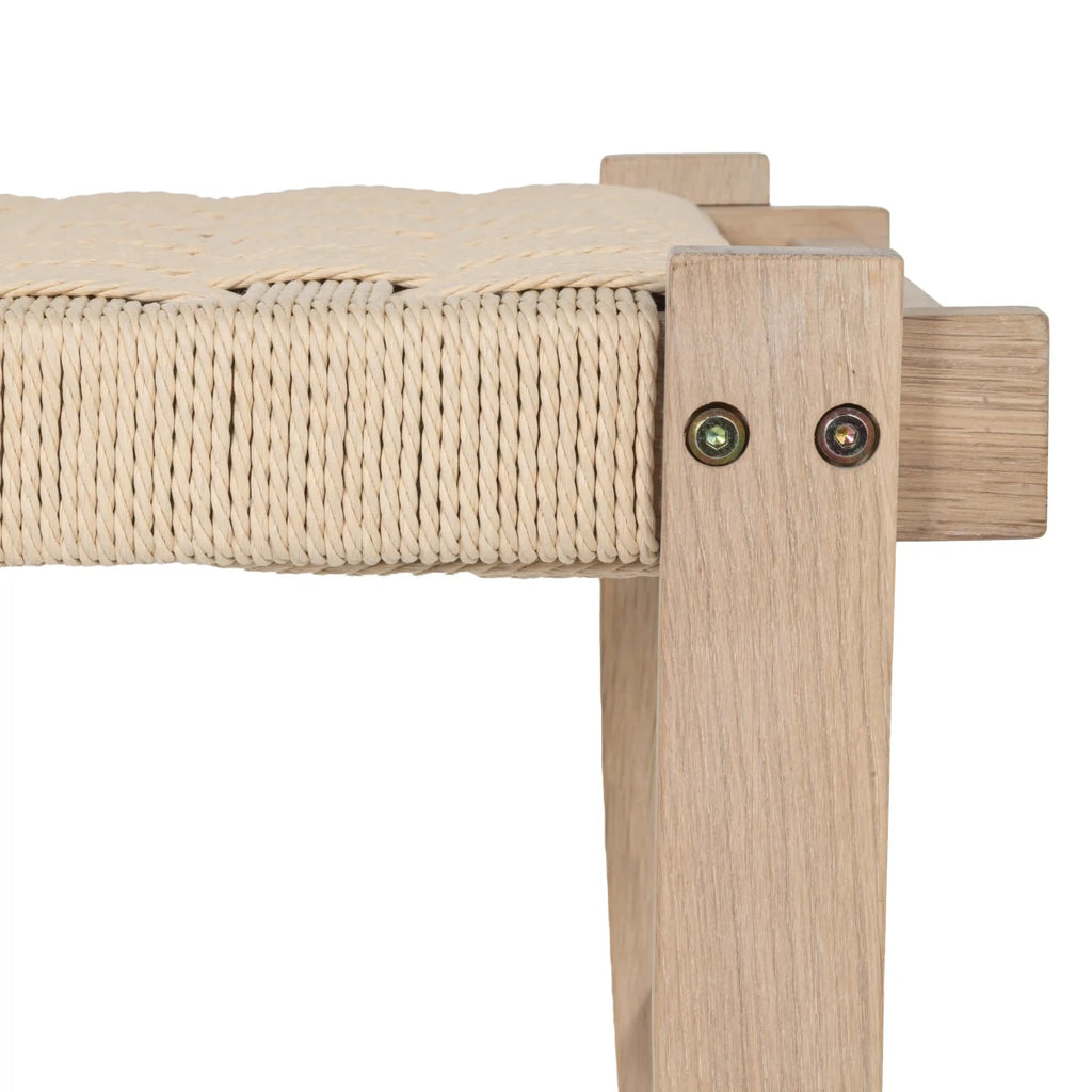 Sitzbank Nobel mit Geflechtsitz - Eiche bianco - FURNHOUSE