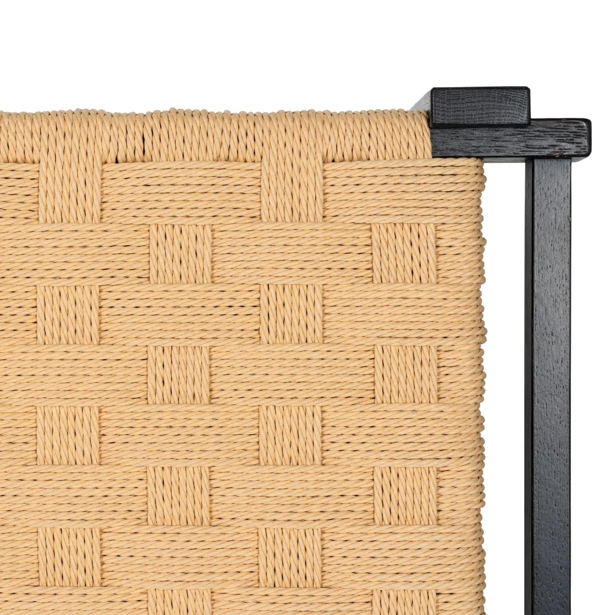 Sitzbank Nobel mit Geflechtsitz - Schwarz/Beige - FURNHOUSE