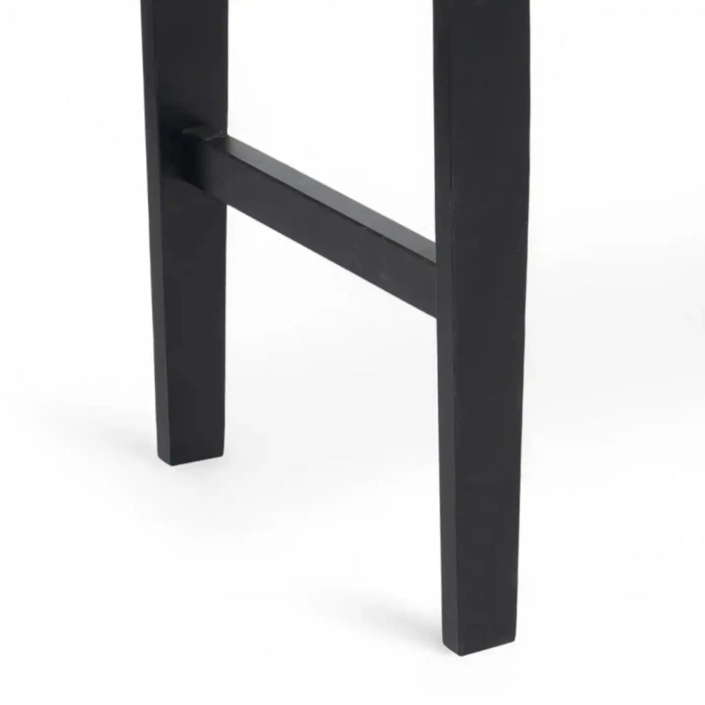 Sitzbank Nobel mit Geflechtsitz - Schwarz/Beige - FURNHOUSE