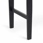 Sitzbank Nobel mit Geflechtsitz - Schwarz/Beige - FURNHOUSE