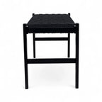 Sitzbank Nobel mit Geflechtsitz - Schwarz/Schwarz - FURNHOUSE