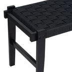 Sitzbank Nobel mit Geflechtsitz - Schwarz/Schwarz - FURNHOUSE