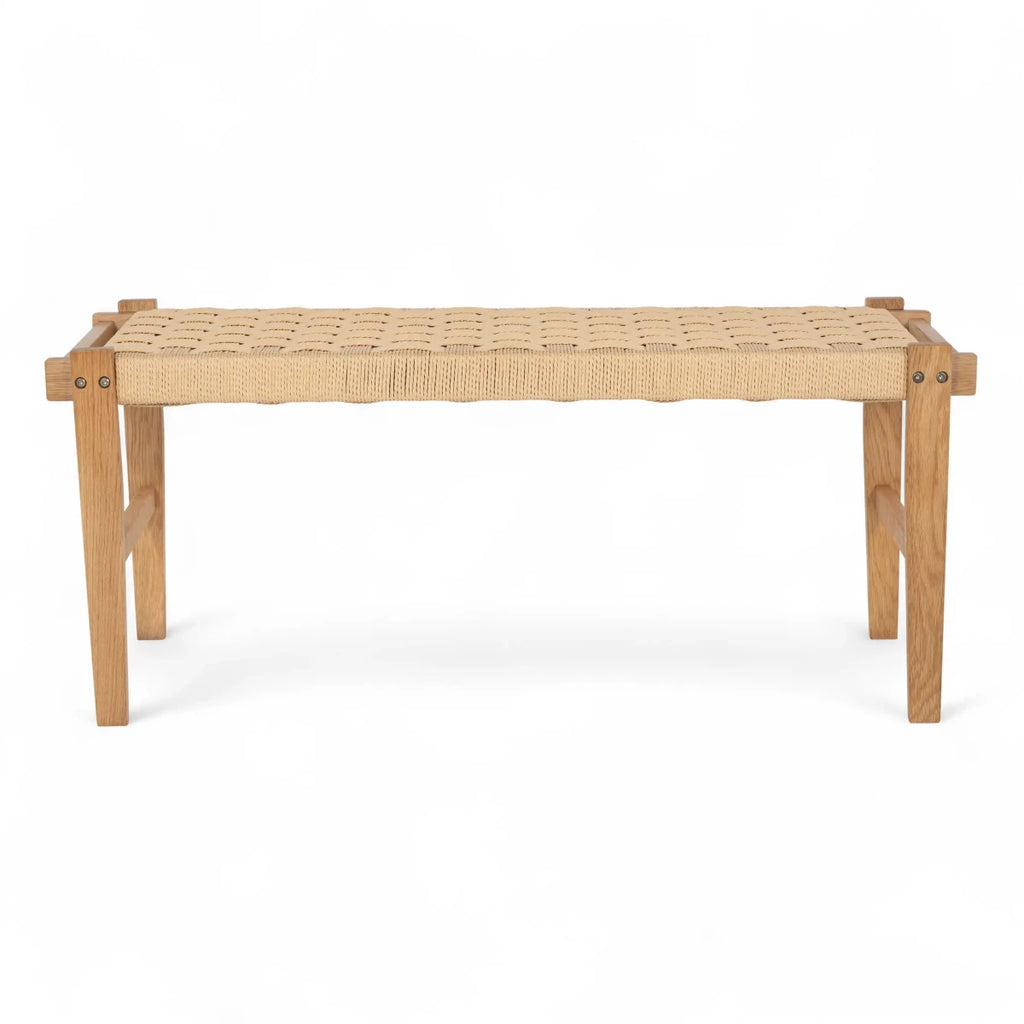 Sitzbank Nobel mit Geflechtsitz - Wildeiche - FURNHOUSE