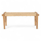 Sitzbank Nobel mit Geflechtsitz - Wildeiche - FURNHOUSE