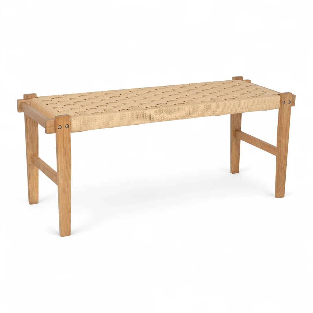 Sitzbank Nobel mit Geflechtsitz - Wildeiche - FURNHOUSE