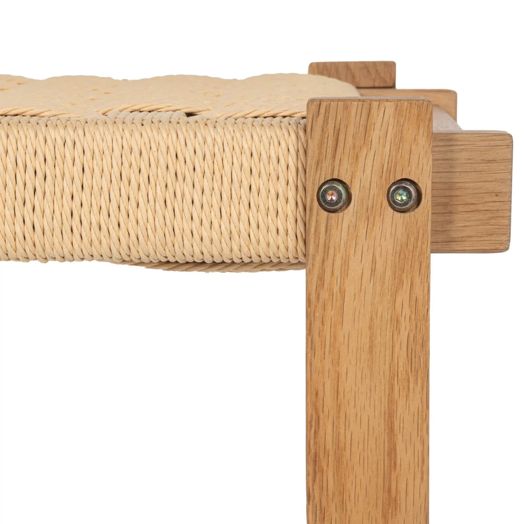 Sitzbank Nobel mit Geflechtsitz - Wildeiche - FURNHOUSE