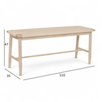 Sitzbank Prime mit Geflechtsitz - Eiche bianco - FURNHOUSE