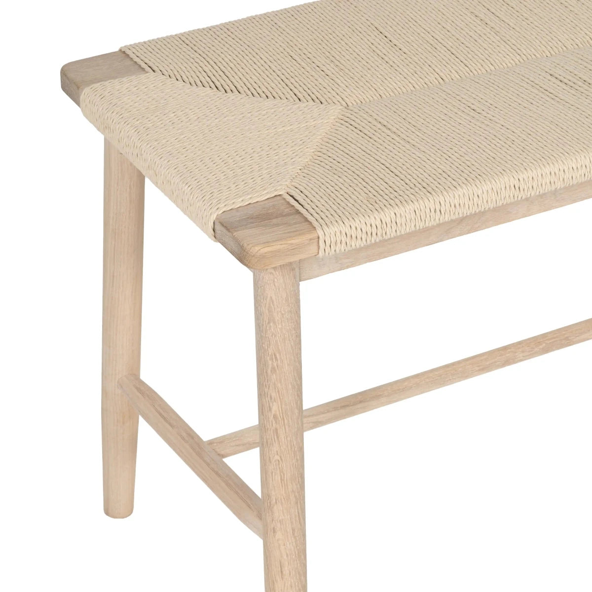 Sitzbank Prime mit Geflechtsitz - Eiche bianco - FURNHOUSE