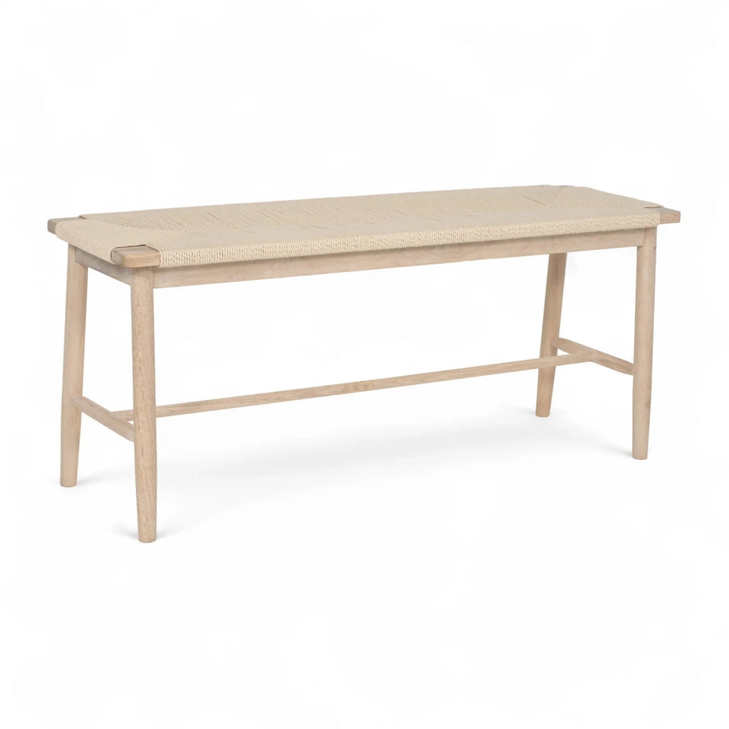 Sitzbank Prime mit Geflechtsitz - Eiche bianco - FURNHOUSE