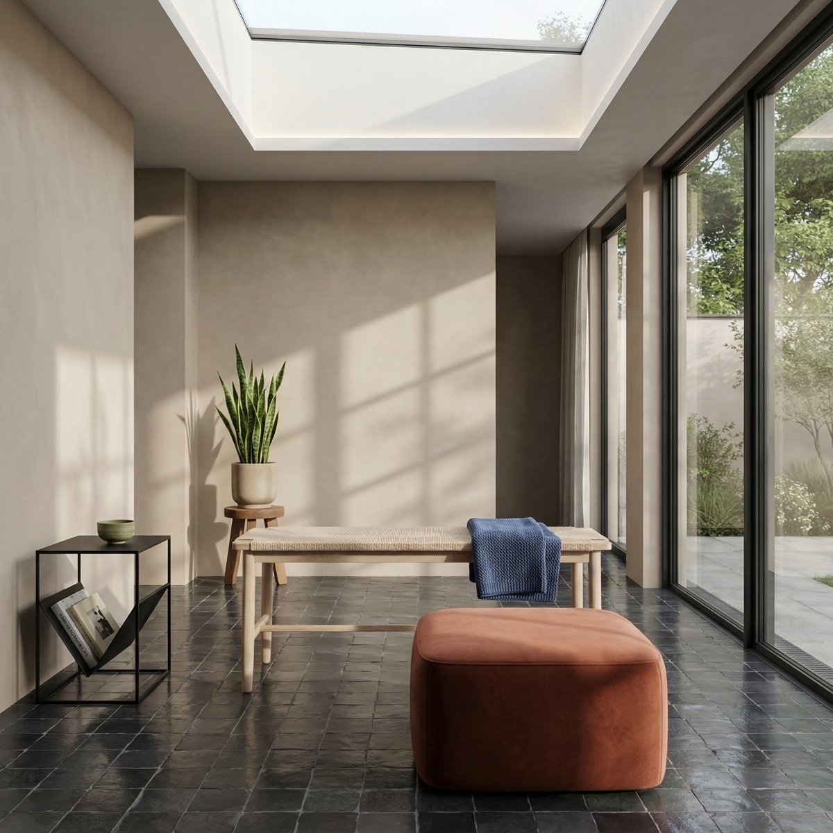 Sitzbank Prime mit Geflechtsitz - Eiche bianco - FURNHOUSE