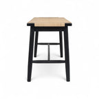 Sitzbank Prime mit Geflechtsitz - Schwarz/Beige - FURNHOUSE