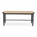 Sitzbank Prime mit Geflechtsitz - Schwarz/Beige - FURNHOUSE