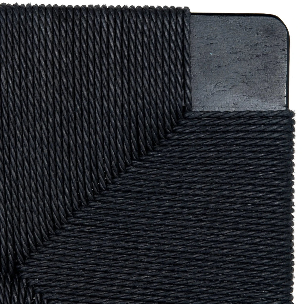 Sitzbank Prime mit Geflechtsitz - Schwarz/Schwarz - FURNHOUSE