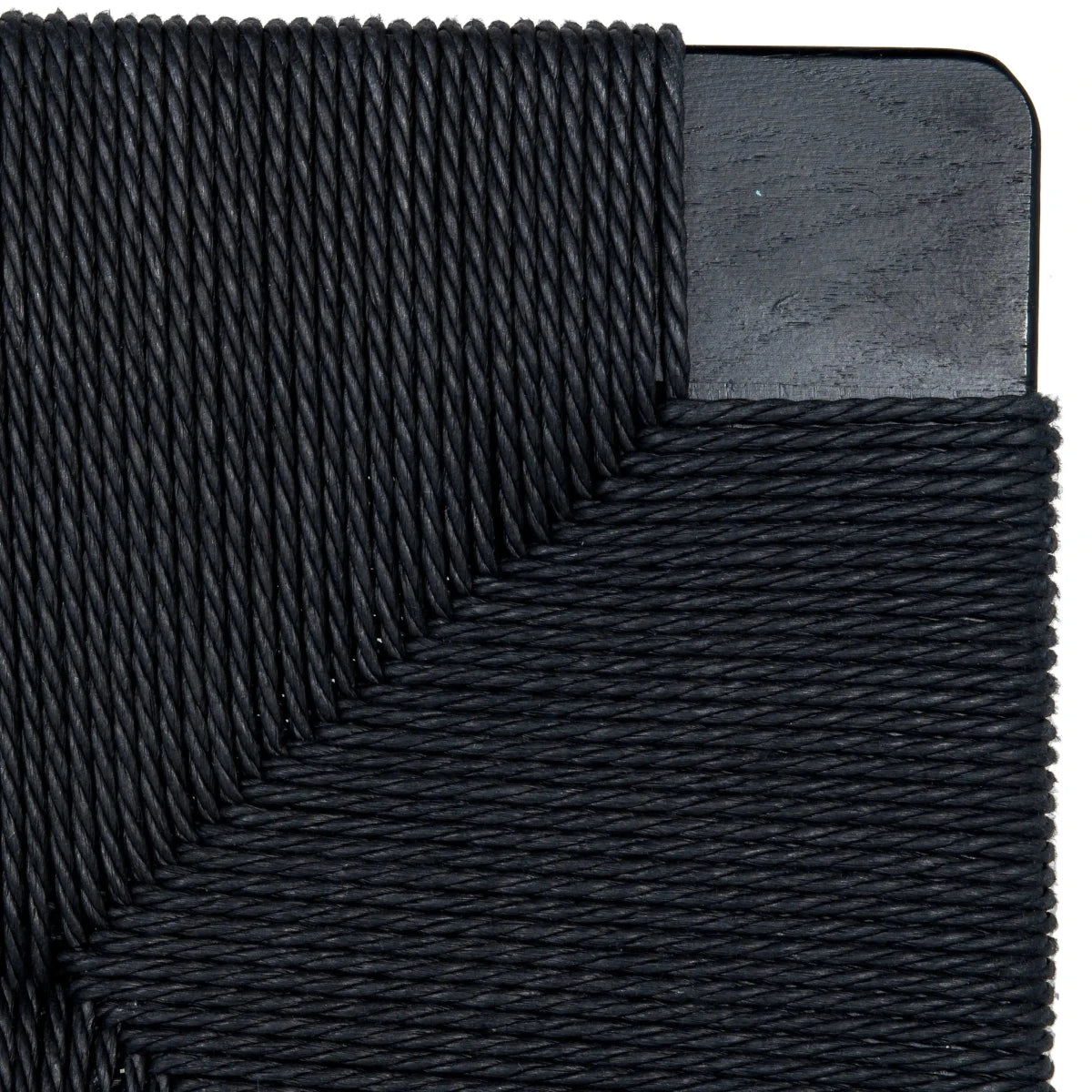 Sitzbank Prime mit Geflechtsitz - Schwarz/Schwarz - FURNHOUSE