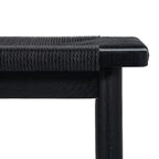 Sitzbank Prime mit Geflechtsitz - Schwarz/Schwarz - FURNHOUSE