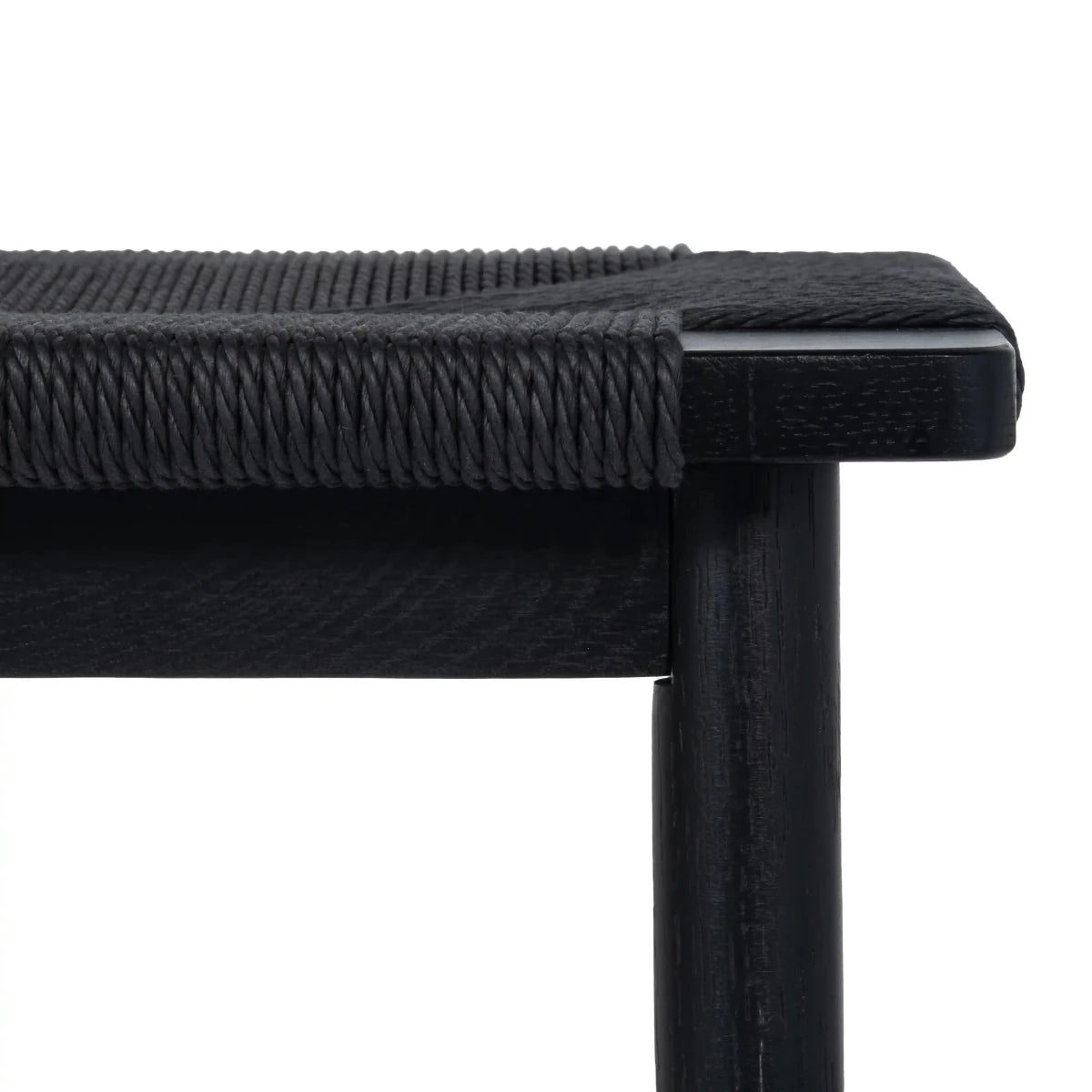 Sitzbank Prime mit Geflechtsitz - Schwarz/Schwarz - FURNHOUSE